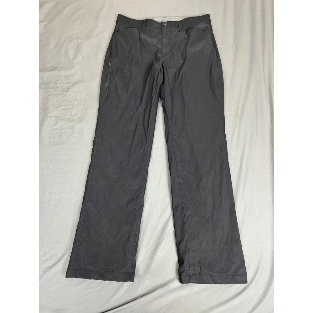 Eddie Bauer Mens Fleece Lined Tech Pants Black 34x32 Hiking Outdoor